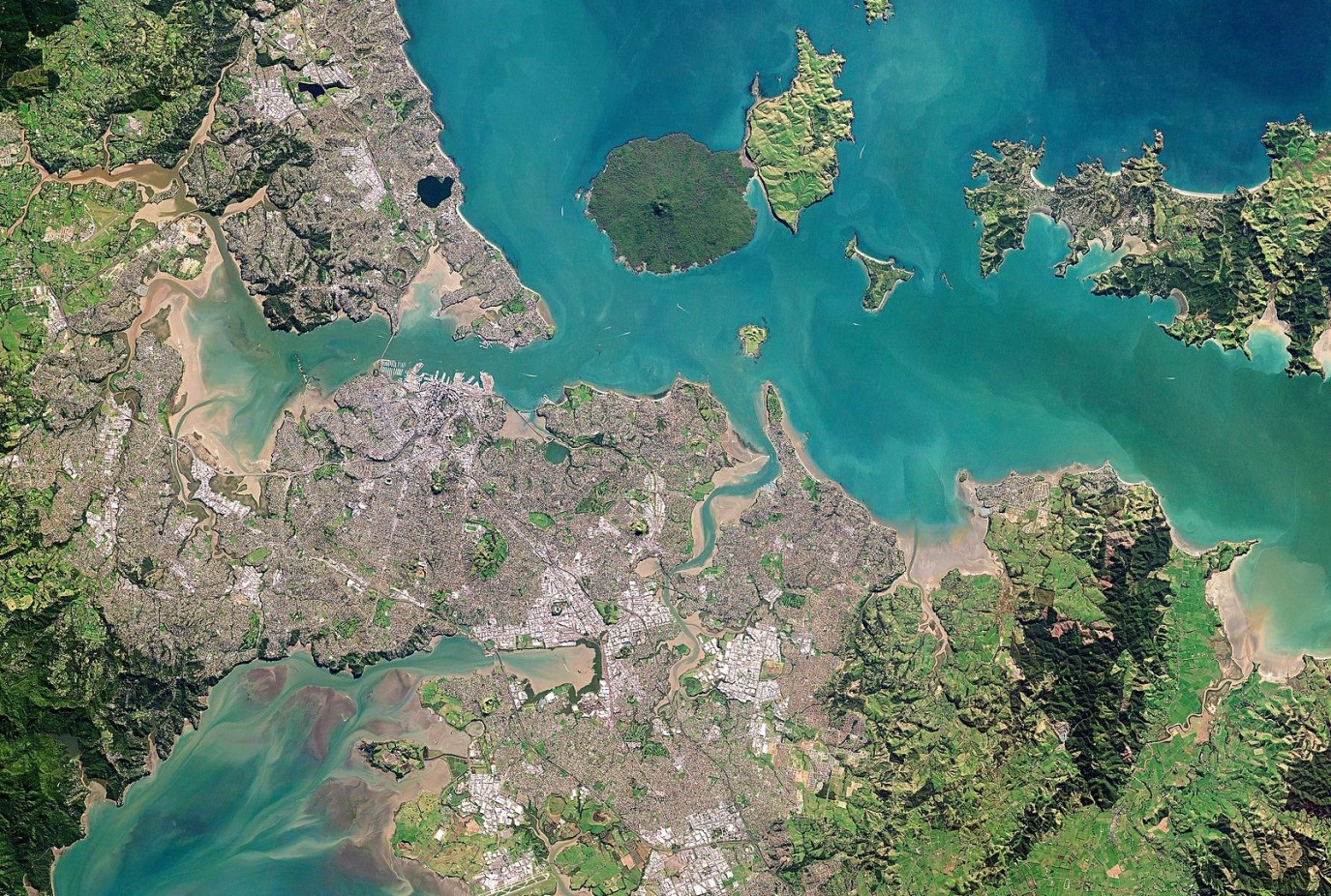 A Planet Labs satellite photo of Auckland