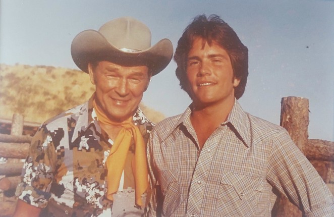 A young Mark right with King of the Cowboys Roy Rogers