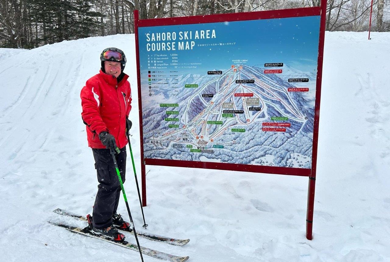 Alan enjoying a ski holiday at Sahoro Ski Area in Japan last year