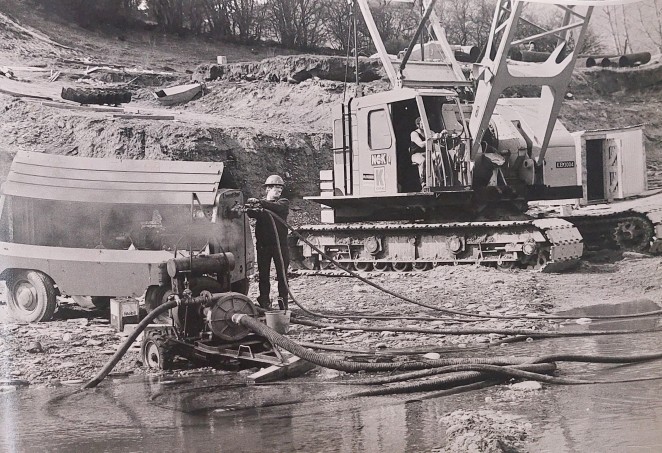 Brian as a teenager working on the early construction of the Lower Shotover Bridge copy