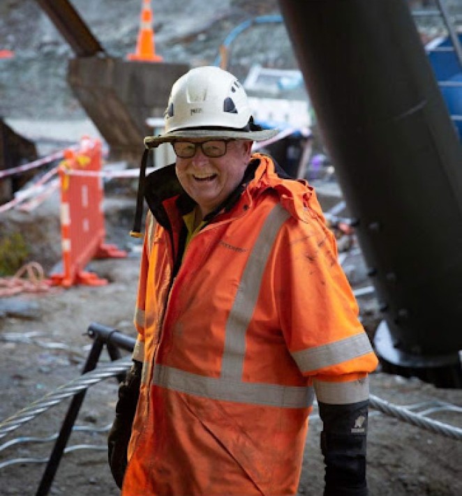 Brian happy in his work at the base of Skyline Photo Jo Boyd v3