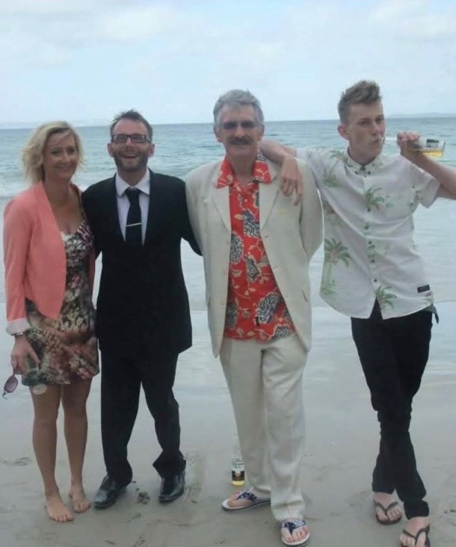Colin second right with his kids from left Penny Jono and Harry