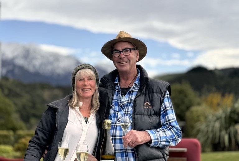 Danny and Lizzie at home in Kaikoura