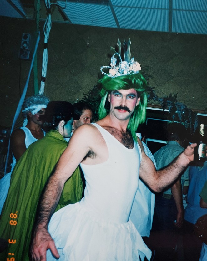 Danny warming up for a charity performance of Swan Lake in early 80s