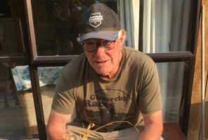 Dick showing off some of his prized garlic copy v2