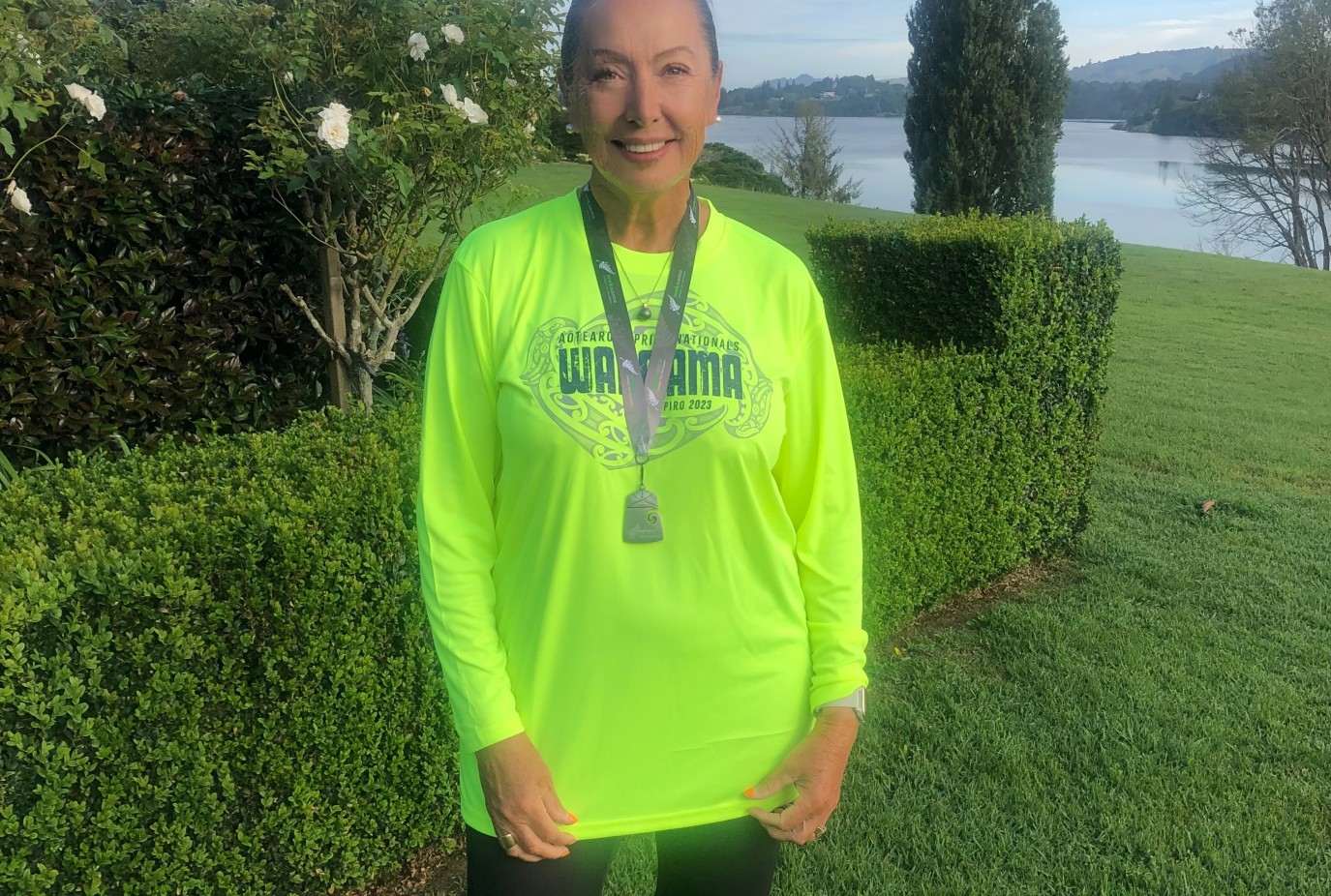 Francie after winning a silver medal at the NZ Waka Ama Nationals
