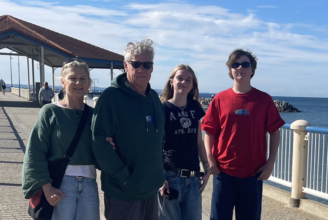 From left Pip Andy Mia and Isaac on holiday in Australia recently copy