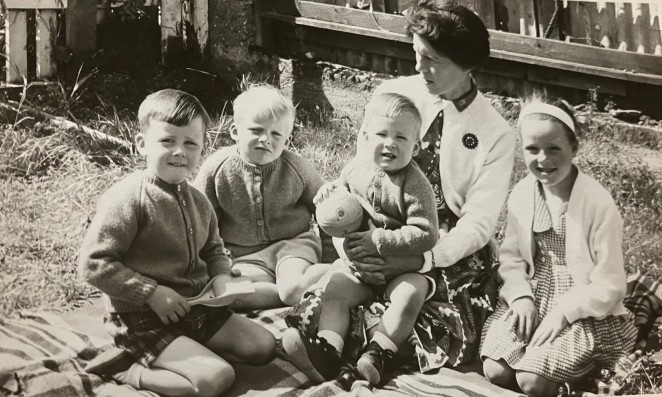From left Steve Al Mum Ruth holding Murray and Judith back in the day