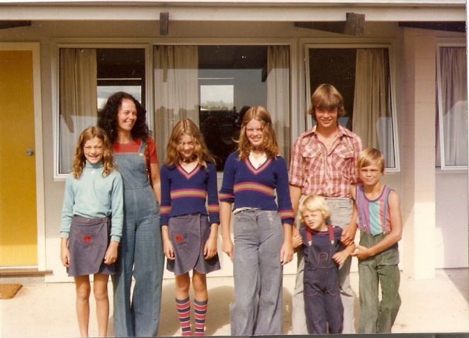 From left Toni Maureen Sandra Desley Dale little Craig in front and Glen