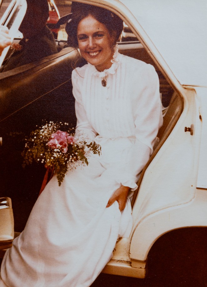 Gillian on her wedding day 1984