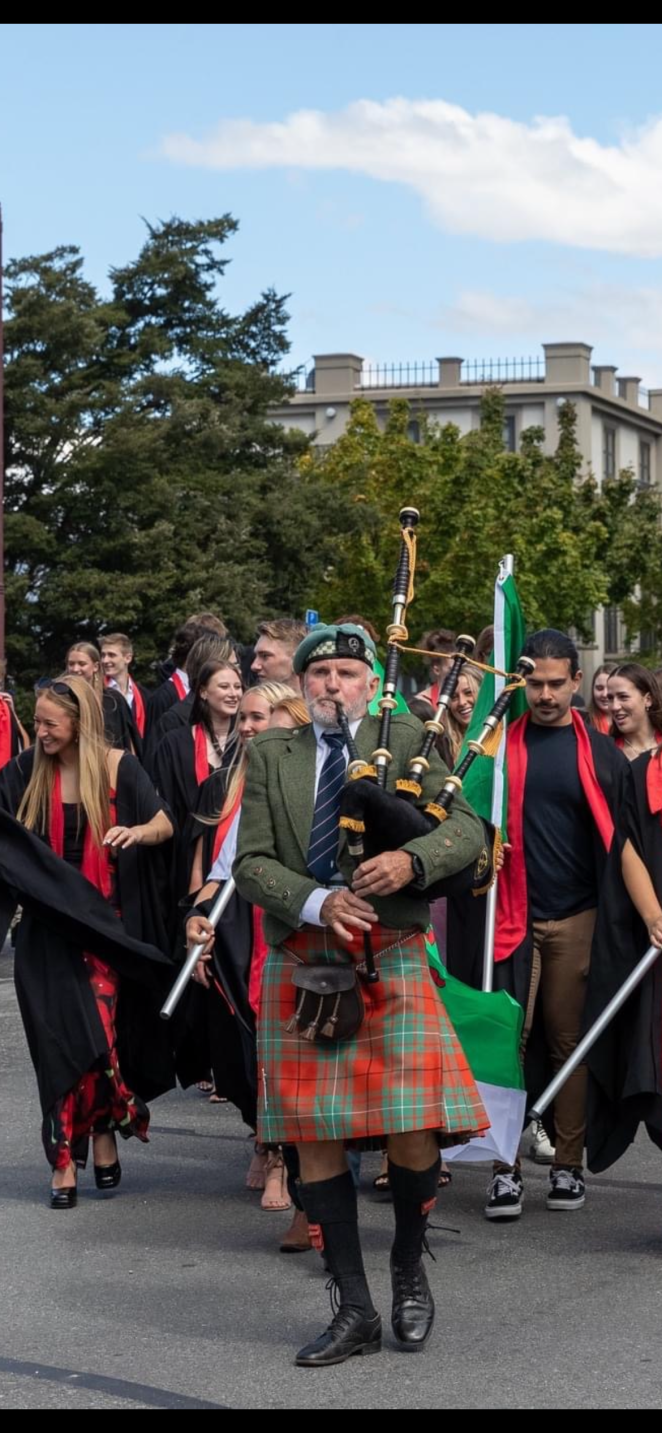 Graeme leads the charge at the QRC Graduation parade each year