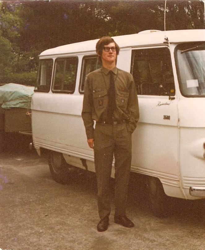 Greg as an up and coming young Scout leader all ready for camp copy