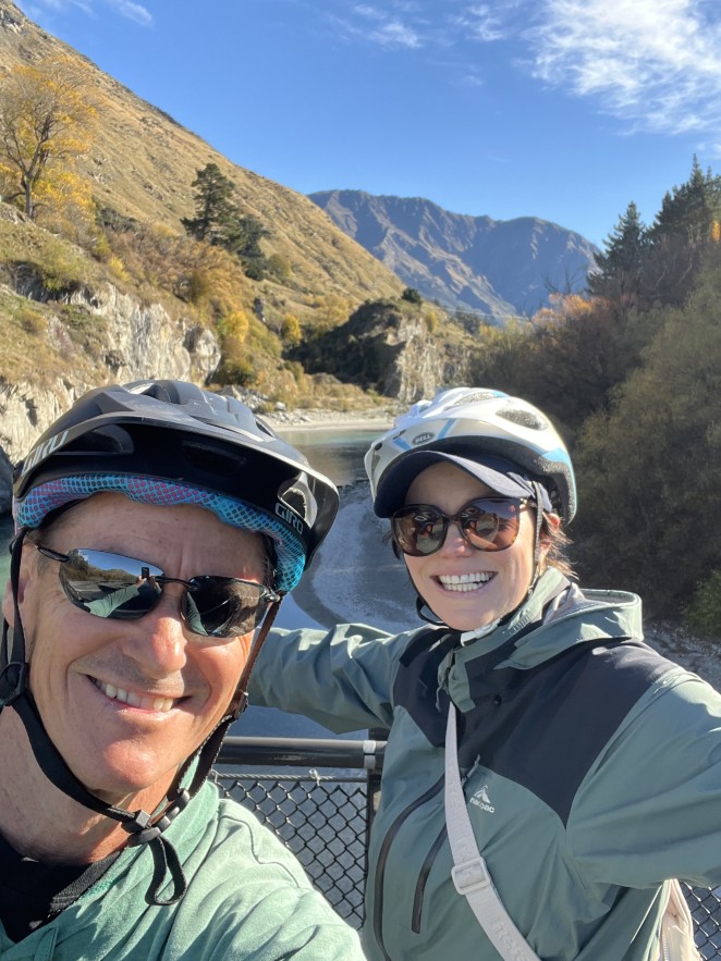Guy and Gina out enjoying a bike ride in the Wakatipu 2