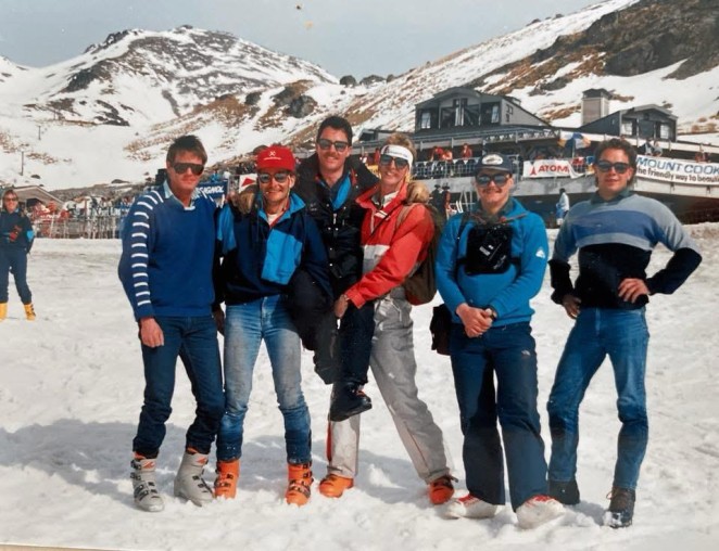 Hamish second right with The Remarkables Winter Classic Team 1988