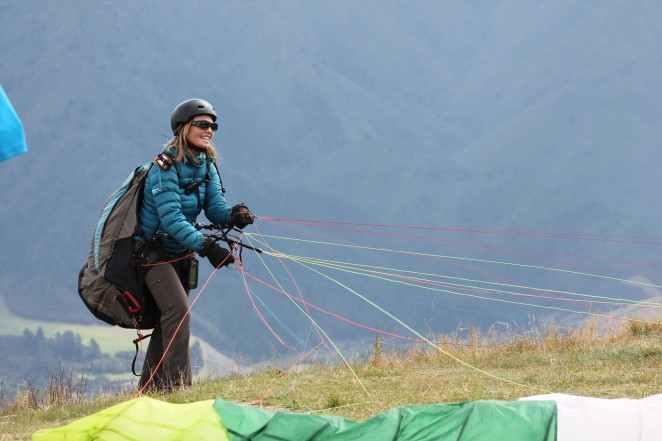 Helen enjoying her latest love paragliding