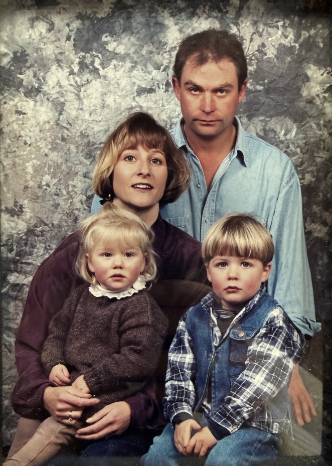Jan Marie Murray and their young kids in the early days.