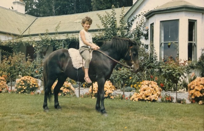 Jan as a kid growing up at Mount Nicholas on her horse Darkie