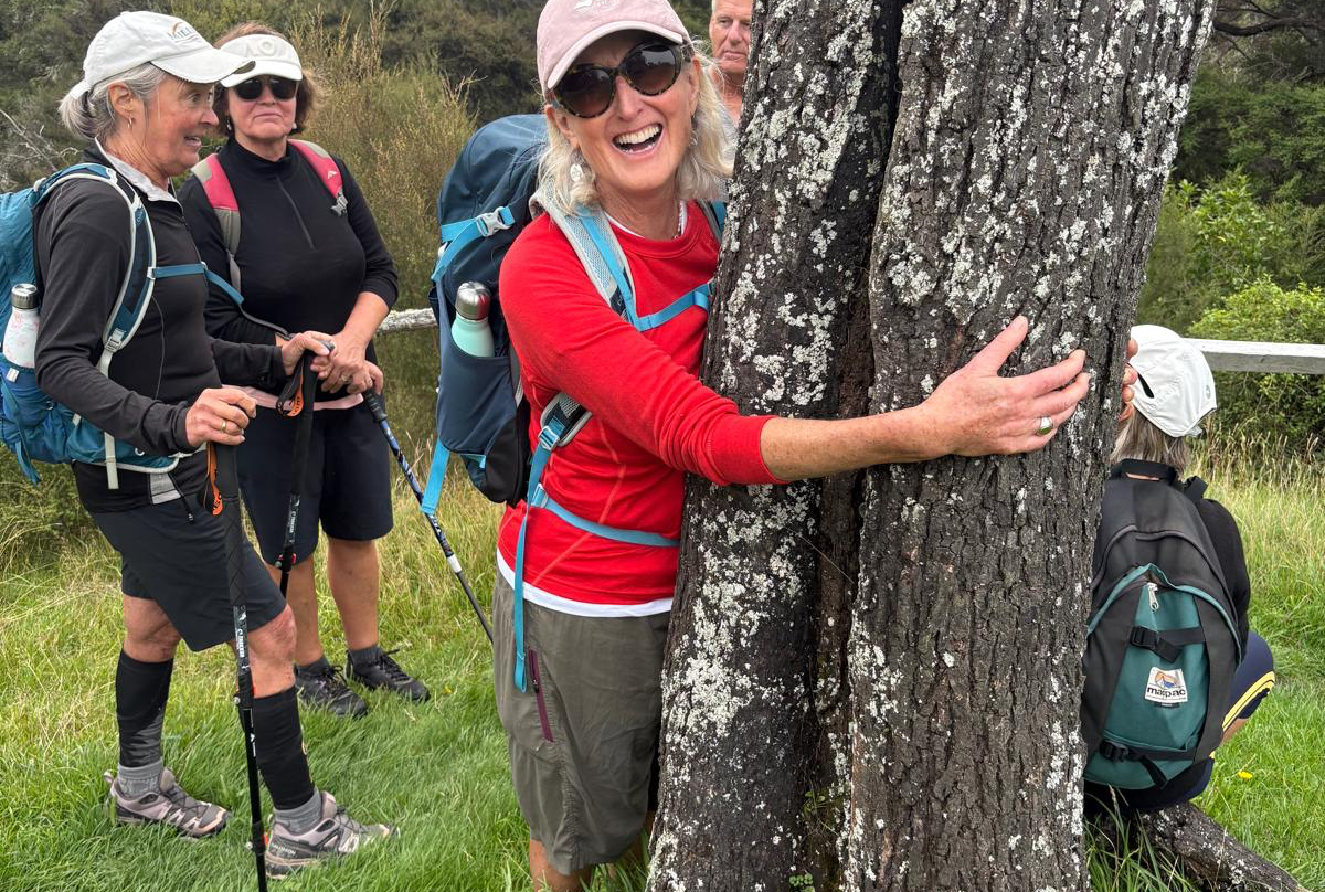Jane enjoing retirement walking the Kaikoura Coastal Trail v2