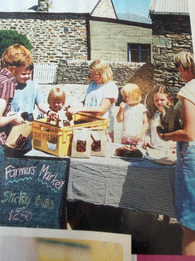 Jane on deck at the Farmers Market in the early days