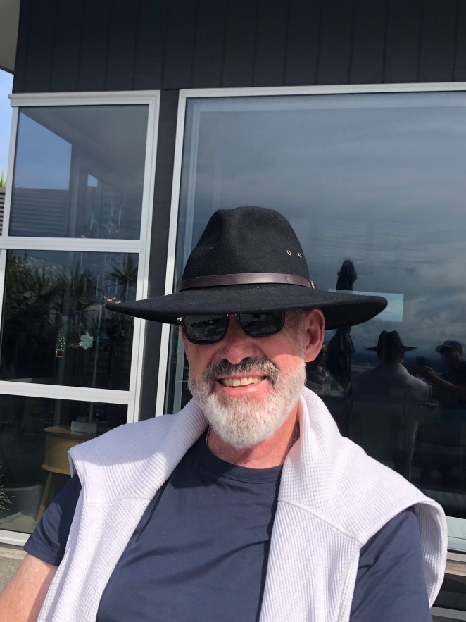 John relaxing at his new home in Christchurch recently