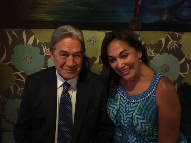 Karen with New Zealand First leader Winston Peters