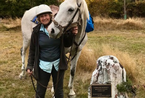 Kaye visiting Lorraines grave at Skippers Cemetery with Banjo copy