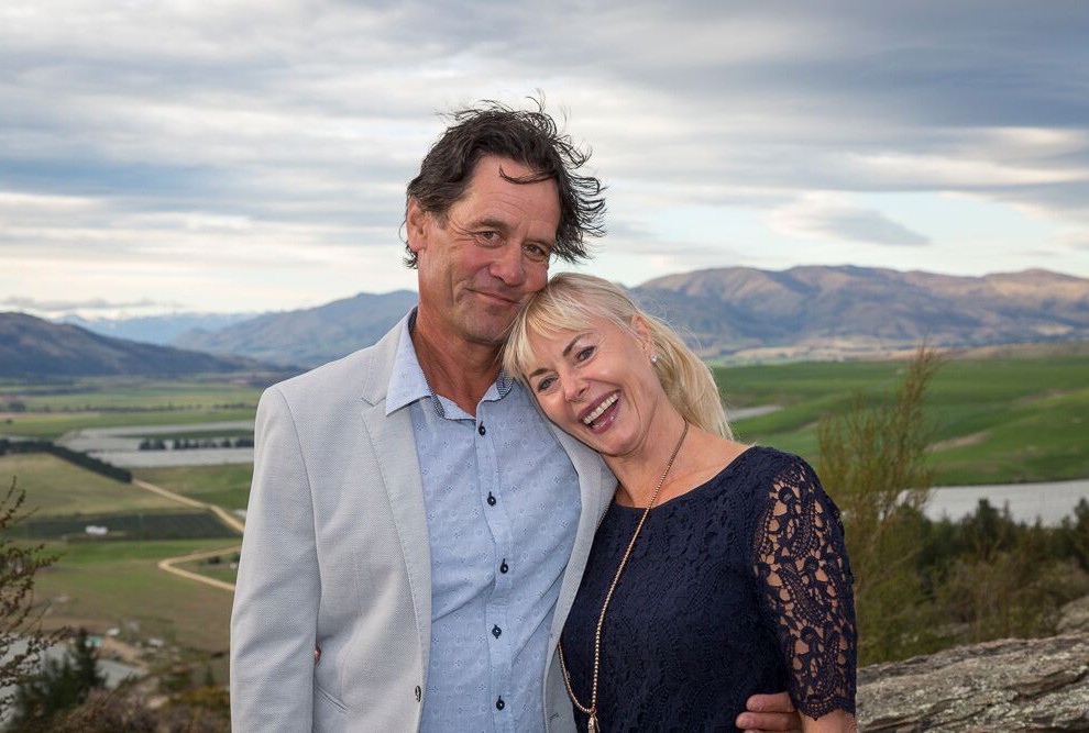 Kim and Glennys in their beloved Central Otago last year