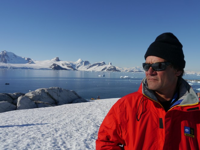 Kim on an Antarctic expedition in 2013
