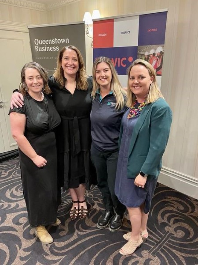 Left to right Rachel Clifford events and marketing manager at the chamber Sara Irvine Willow Rolton and Angela Spackman