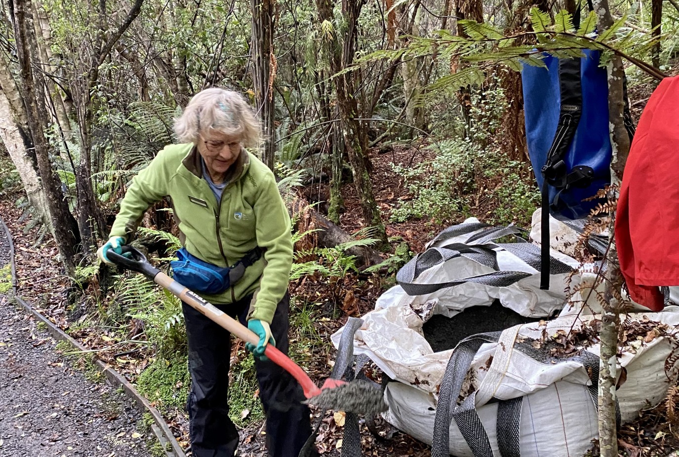Lindsay in her happy place volunteering as ranger on Ulva Island last year v3.