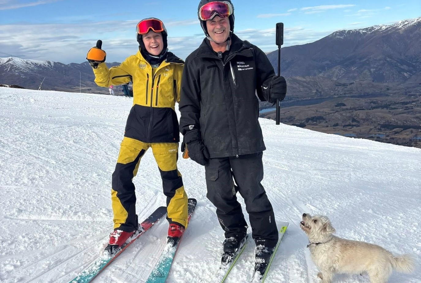Lochie Nigel and Oscar at Coronet Peak at the end of July discussing Conquer the Summit