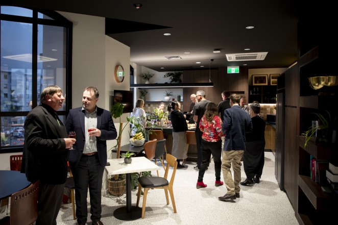 Matapura Ellison and Mayor Glyn Lewers talk at the new QMC clinic at Remarkables Park