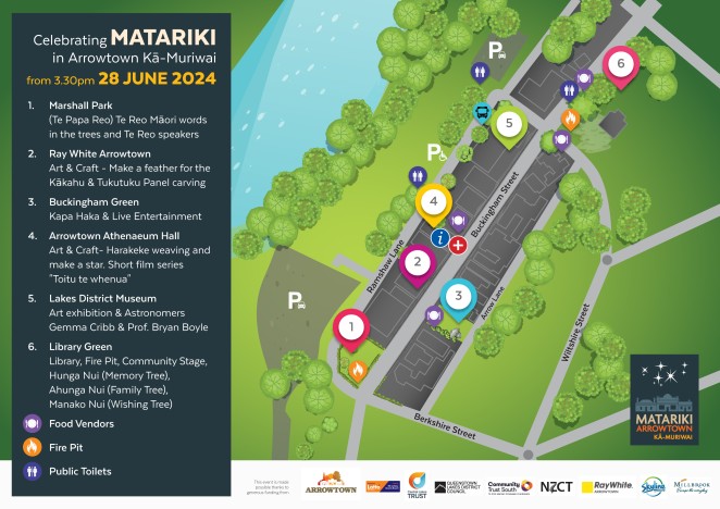 Matariki Arrowtown Ka Muriwai 2024 Map