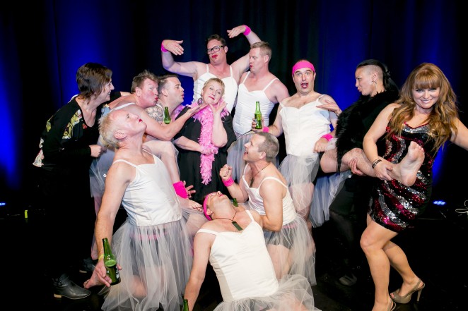 Mayoral duties Vanessa centreJ performing I Will Survive with the Mens Ballet in 2016