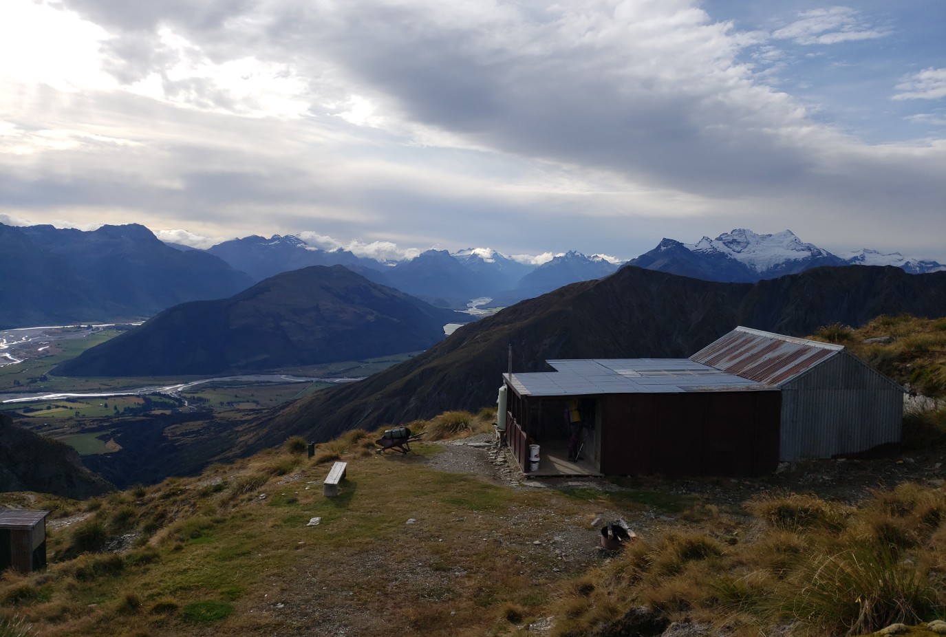 McIntosh hut views of Mount Earnslaw Pikirakatahi and Mount Alfred Ari in the back Photo credit Ana Macri