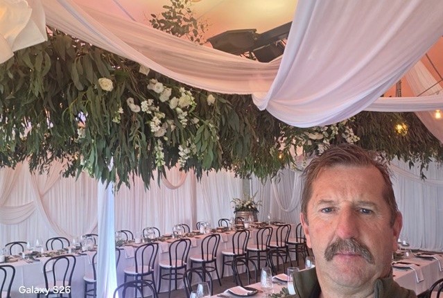 Mike making it all happen for this couples special day