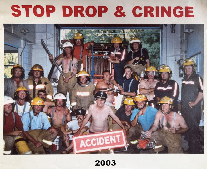 Murray and his Arrowtown brigade mates hamming it up in 2003aa copy 2