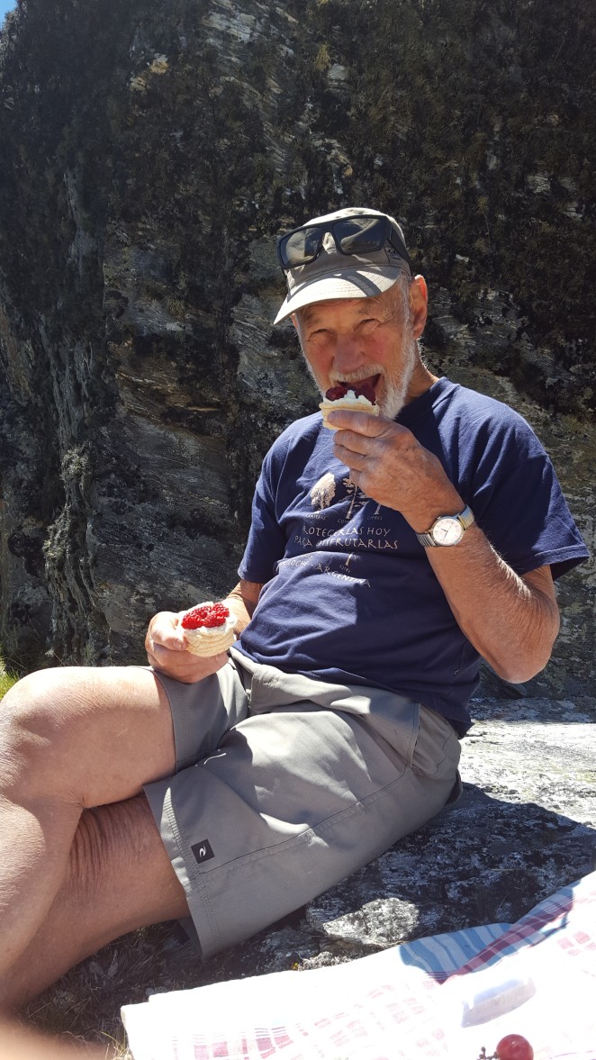 Neill enjoys a break from yet another native reforestation working bee