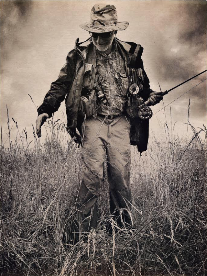 Nick on the job with a fly fishing client