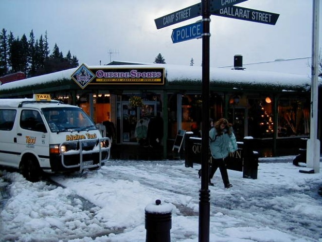 Outside Sport in the Ballarat Street location snow