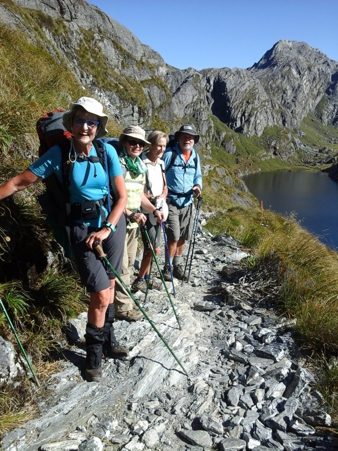 Penny hiking in South America with her mates checking this caption