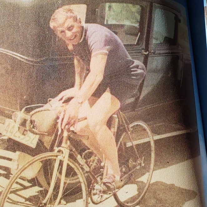 Pete at 16 after riding the 140km Palmerston North to Wellington Bike Race