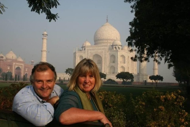 Philip and Karen on their travels in 2005