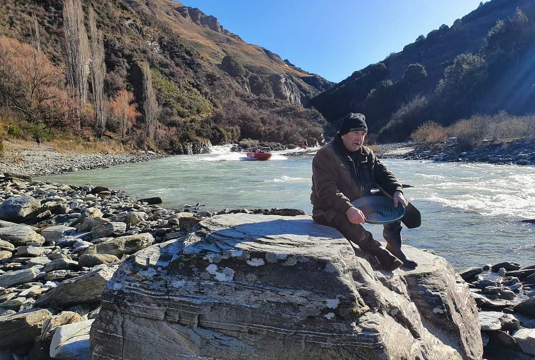 Stu taking a break from his beloved gold panning v2