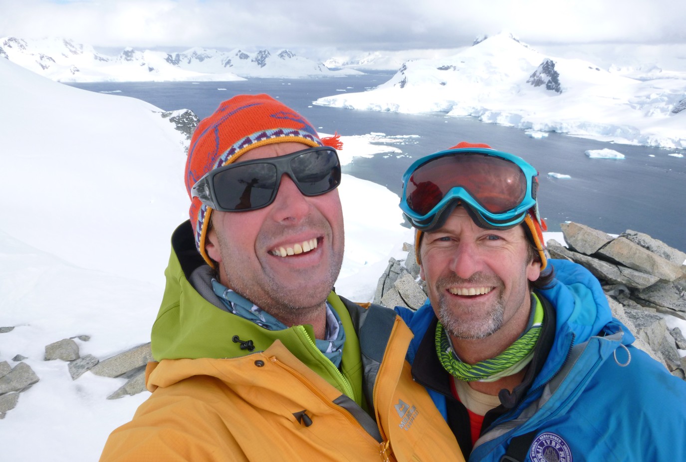 Tarn left with adventurer mate Matt Wilkinson in Antarctica copy