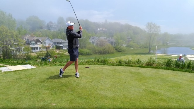 Teeing off at the USPGA Senior Championships in Michigan