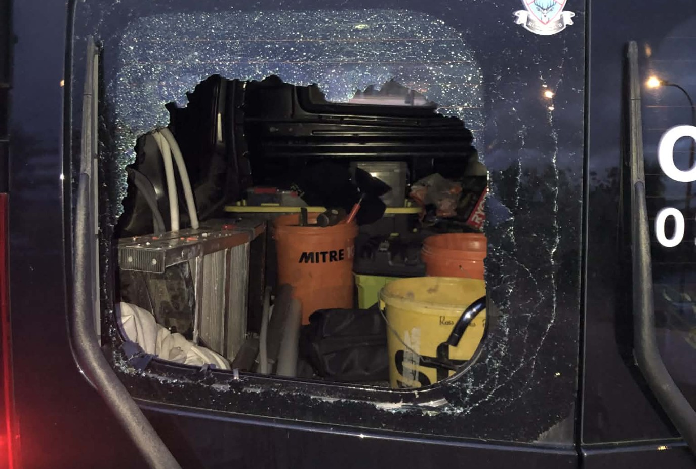 The shocking sight that greeted Lake Hayes Estate tradie Russell Longthorn as he prepared to leave for work early on Monday. 1