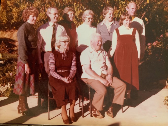 The whole gang Pat and her siblings all together