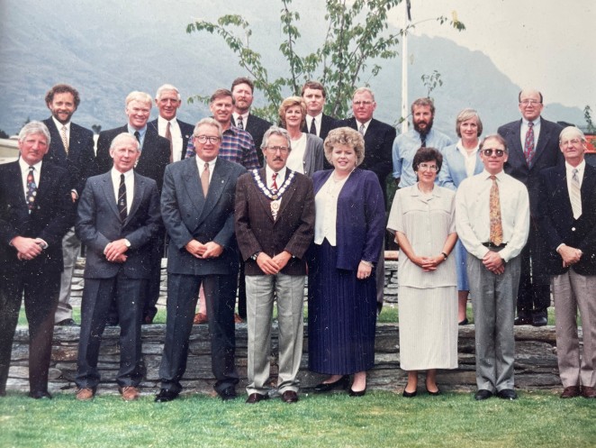 Warwick second from right front row with his fellow Queenstown Lakes District councillors